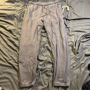 SAMARIA LEAH Womens Cotton Sweatpants Joggers Size L Lace Tie Back